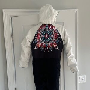 686 One piece insulated snowsuit with Colorful  Design 10y